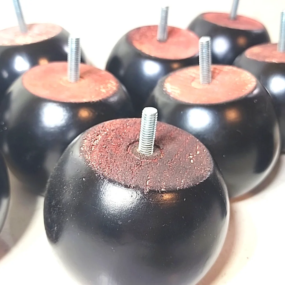 Furniture Legs. Set of 9 Black Wood Legs and 1 Support